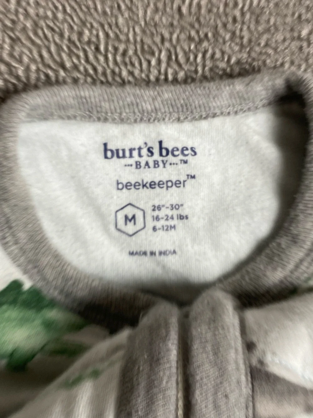 Burt's Bees 6-12 Months 100% Organic Cotton Sleep Sack with Dinosaur Print
